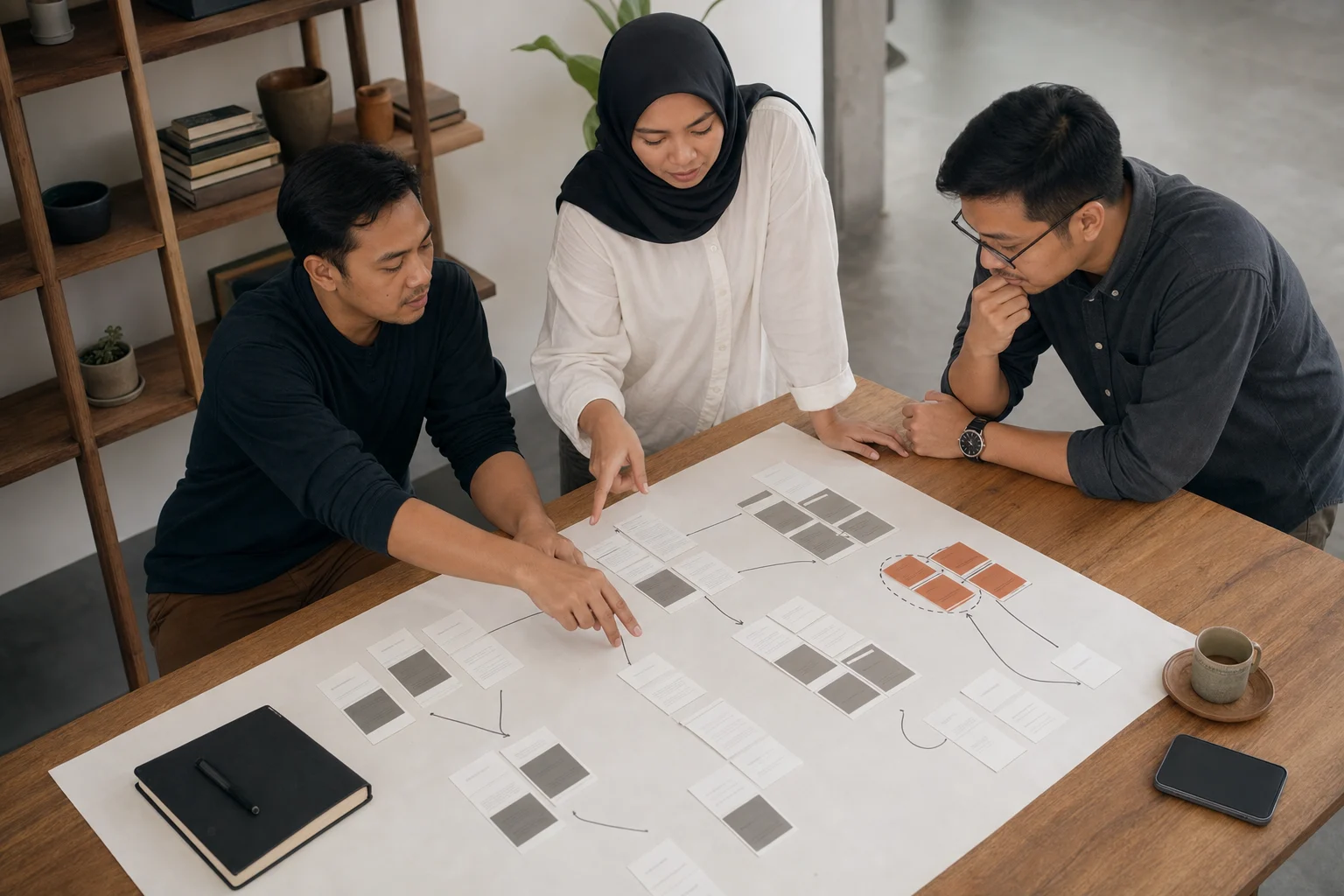 Strategy workshop untuk memetakan business goals sebelum menentukan technology.